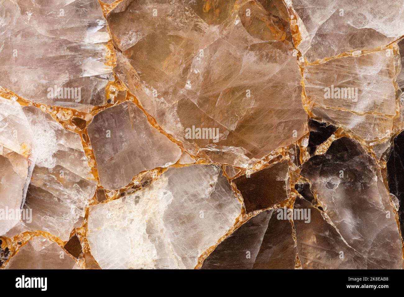 Brown smoky quartz stone slab material for interior, exterior design decoration, ceramic wall