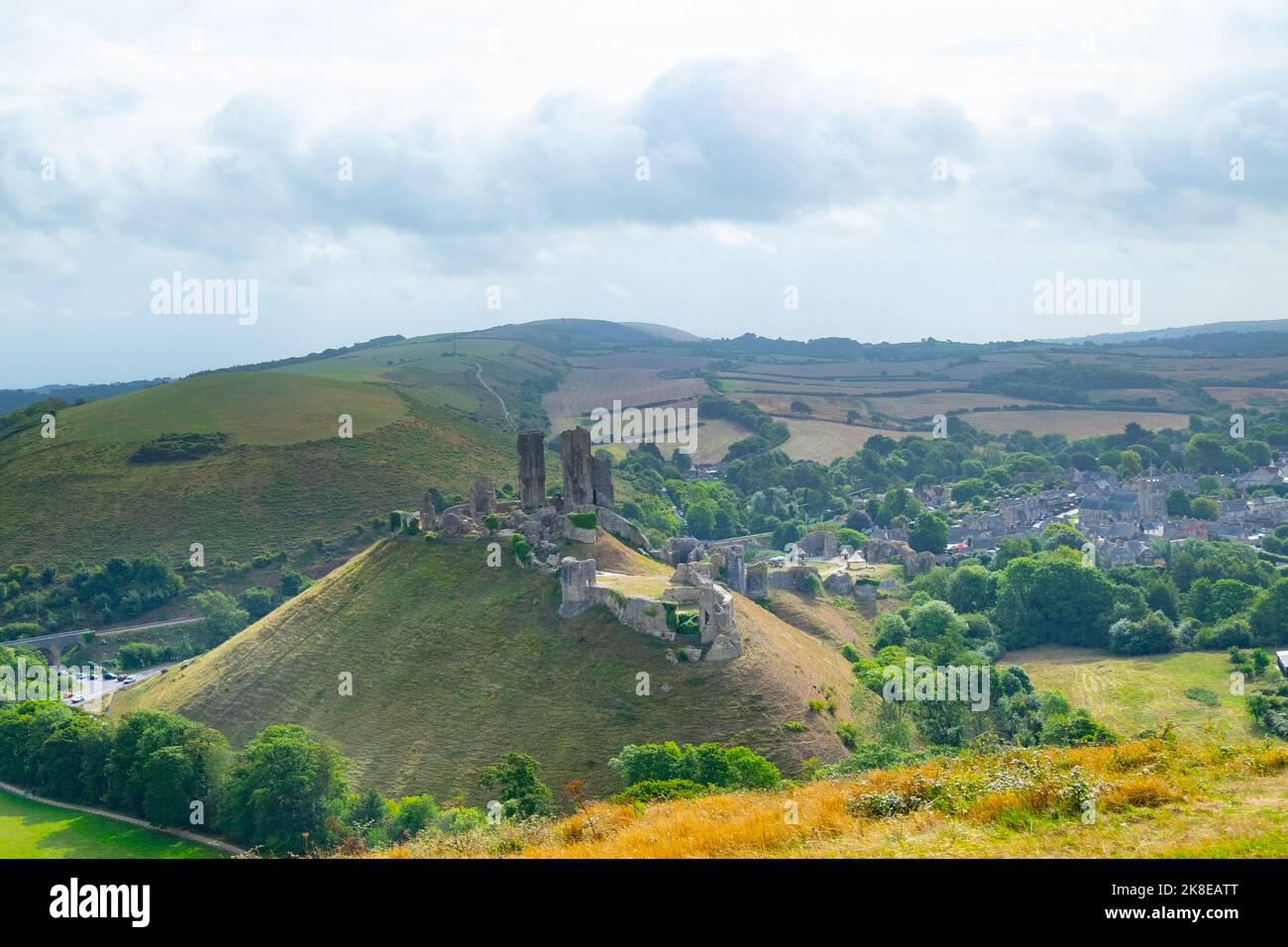 Corfe Castle, Stock Photo