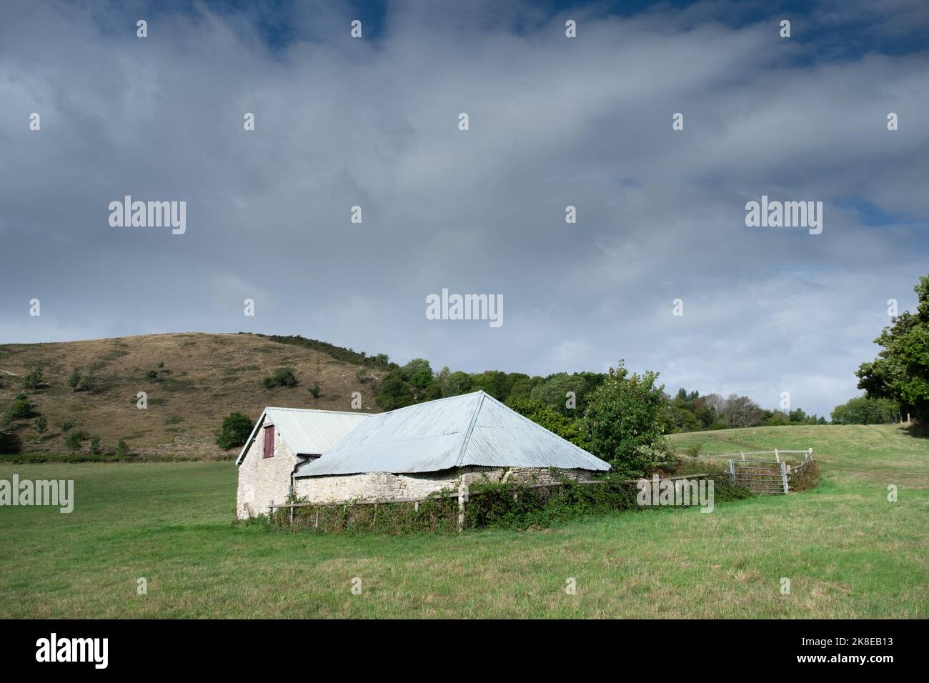 Barn in a field Stock Photo