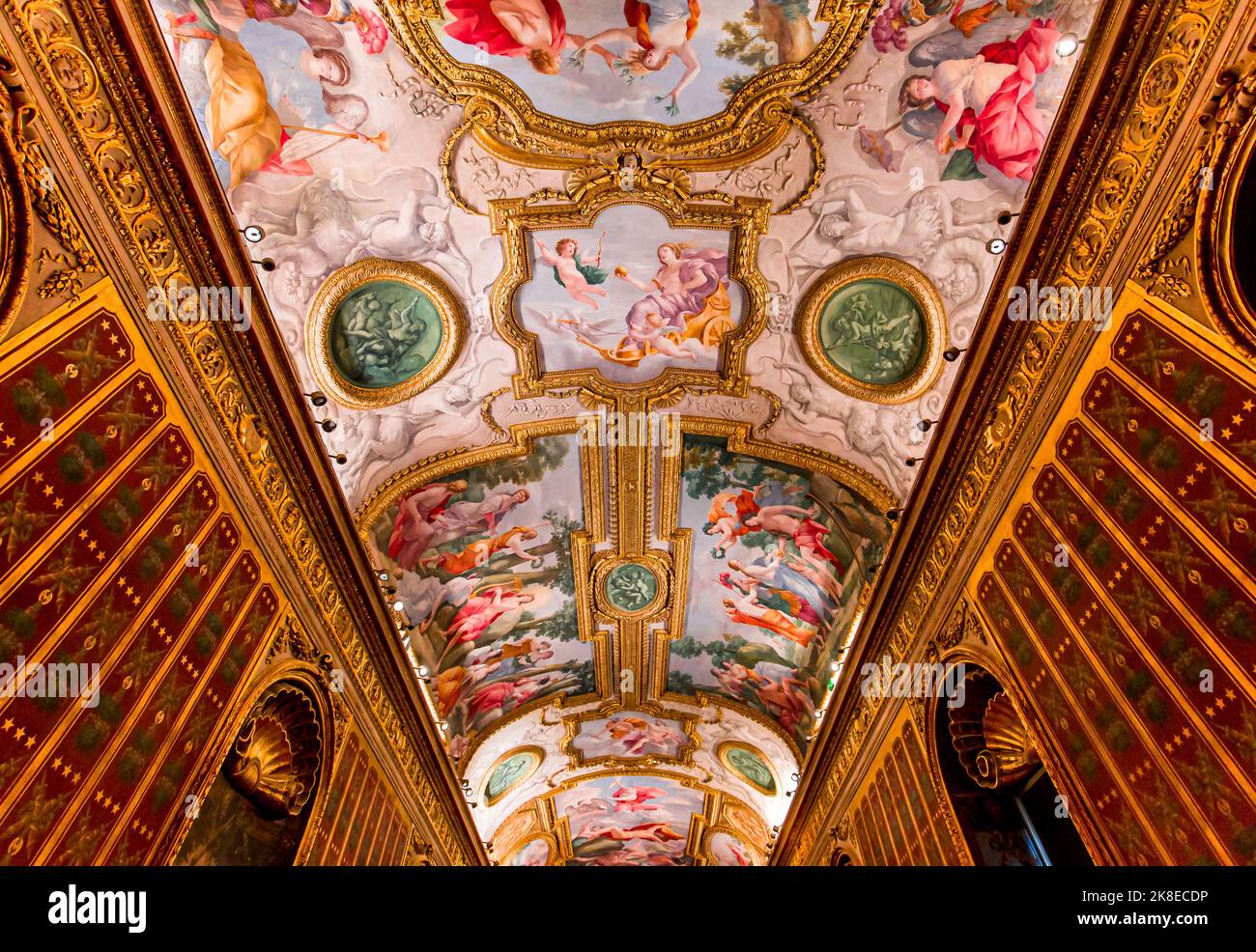 PARIS, FRANCE, OCTOBER 20, 2022 : Ceilings Frescoes And Stucco Decors ...