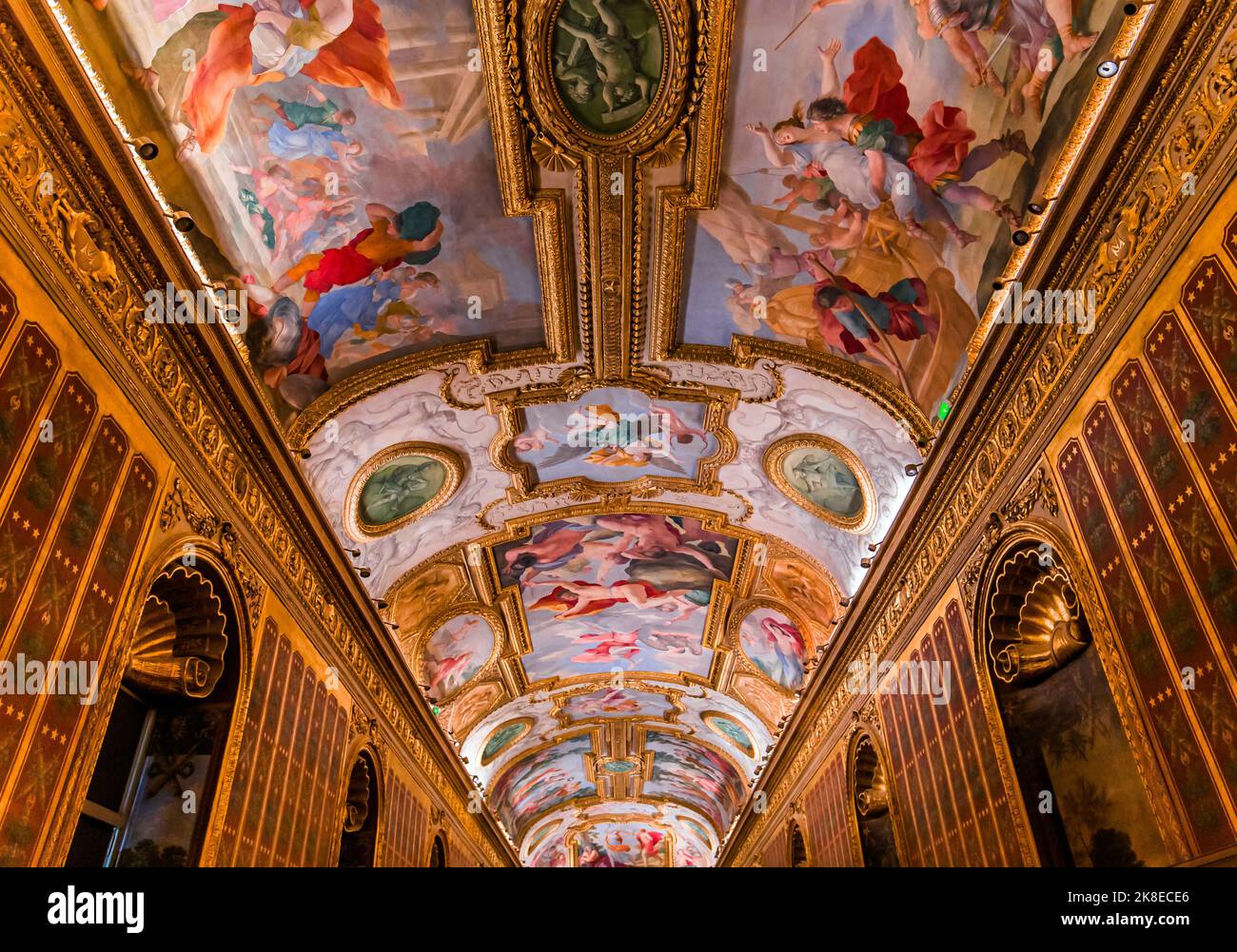 PARIS, FRANCE, OCTOBER 20, 2022 : Ceilings Frescoes And Stucco Decors ...