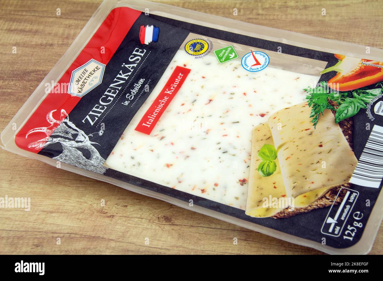 Hamburg, Germany Oktober 23 2022 Meine Käsetheke Ziegenkäse in