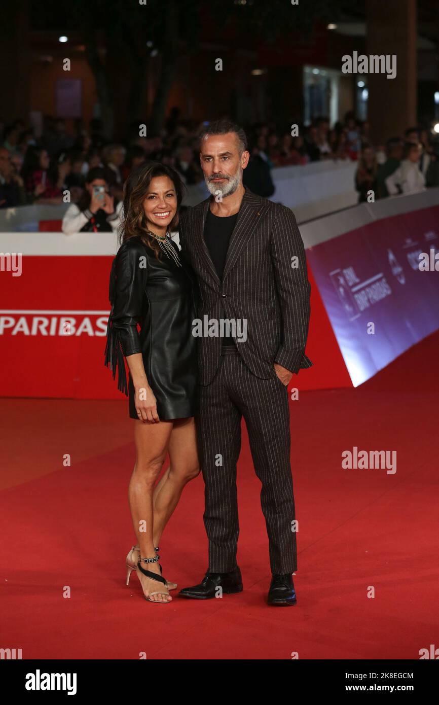 Rome, Italy. 22nd Oct, 2022. (l) Stuart Littel and (r) Raz Degan attends the red carpet of the movie 'Era ora' at the Rome Film Fest at Auditorium Parco della Musica. Credit: SOPA Images Limited/Alamy Live News Stock Photo