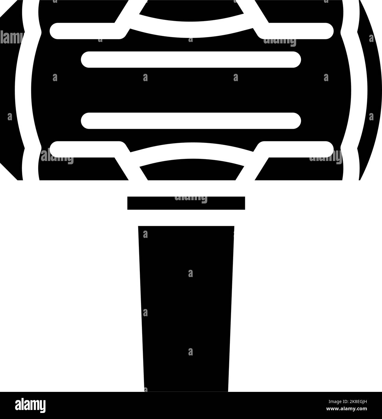 sledge hammer glyph icon vector illustration Stock Vector Image & Art