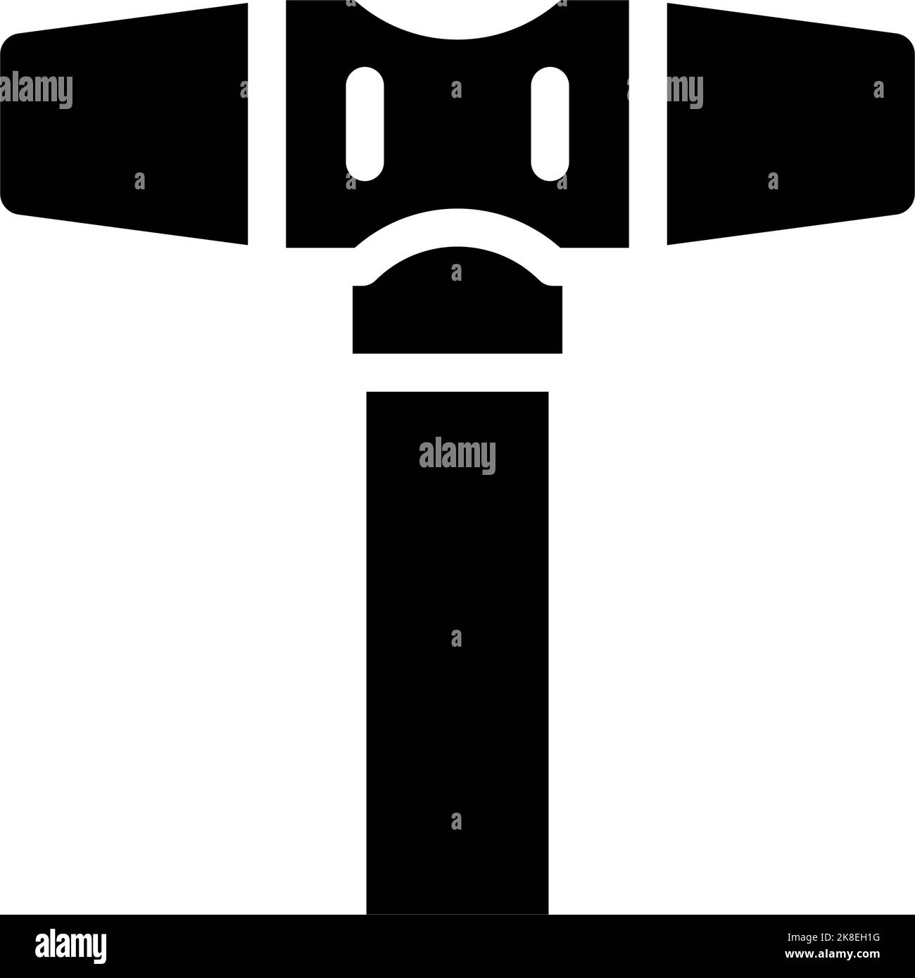 soft faced hammer glyph icon vector illustration Stock Vector Image ...