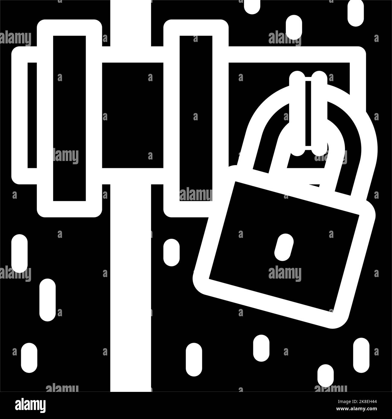 door padlock glyph icon vector illustration Stock Vector Image & Art ...