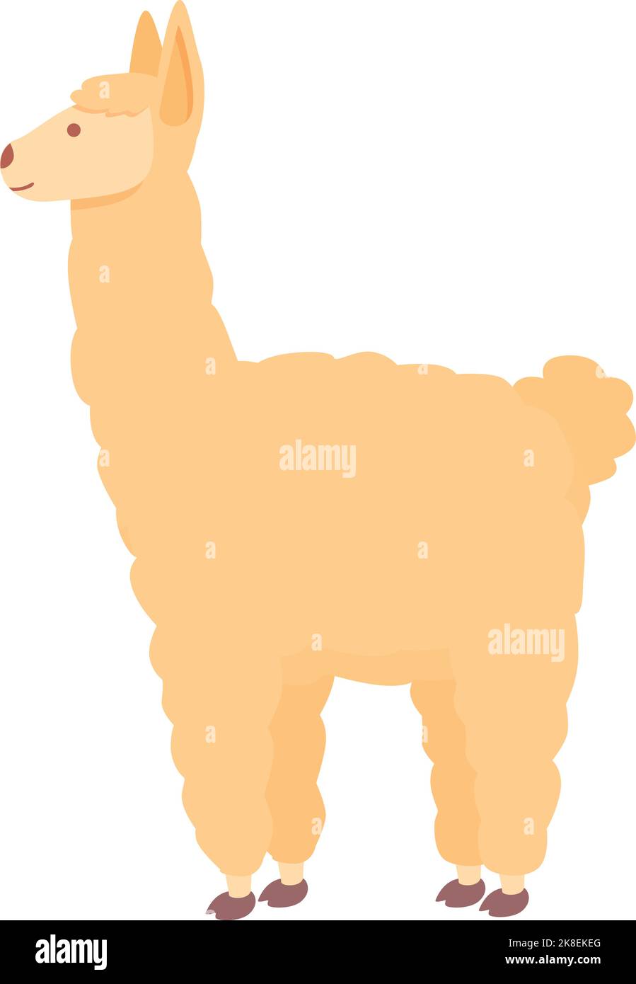 Funny lama icon cartoon vector. Cute clipart. Cool animal Stock Vector