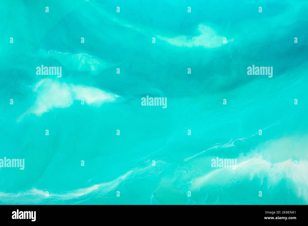 Painting background in a gentle blue color. Liquid, fluid art pattern. Original simulation of depth ocean and the sea surface. Modern design. Drawing Stock Photo