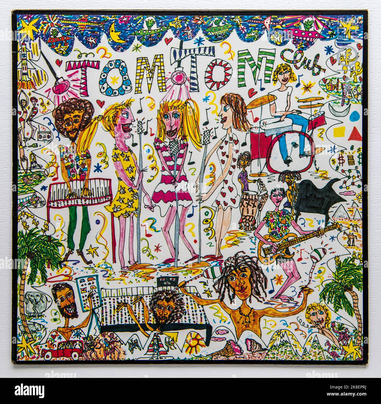 LP cover of the eponymously titled debut studio album by Tom Tom Club, which was released in 1981 Stock Photo