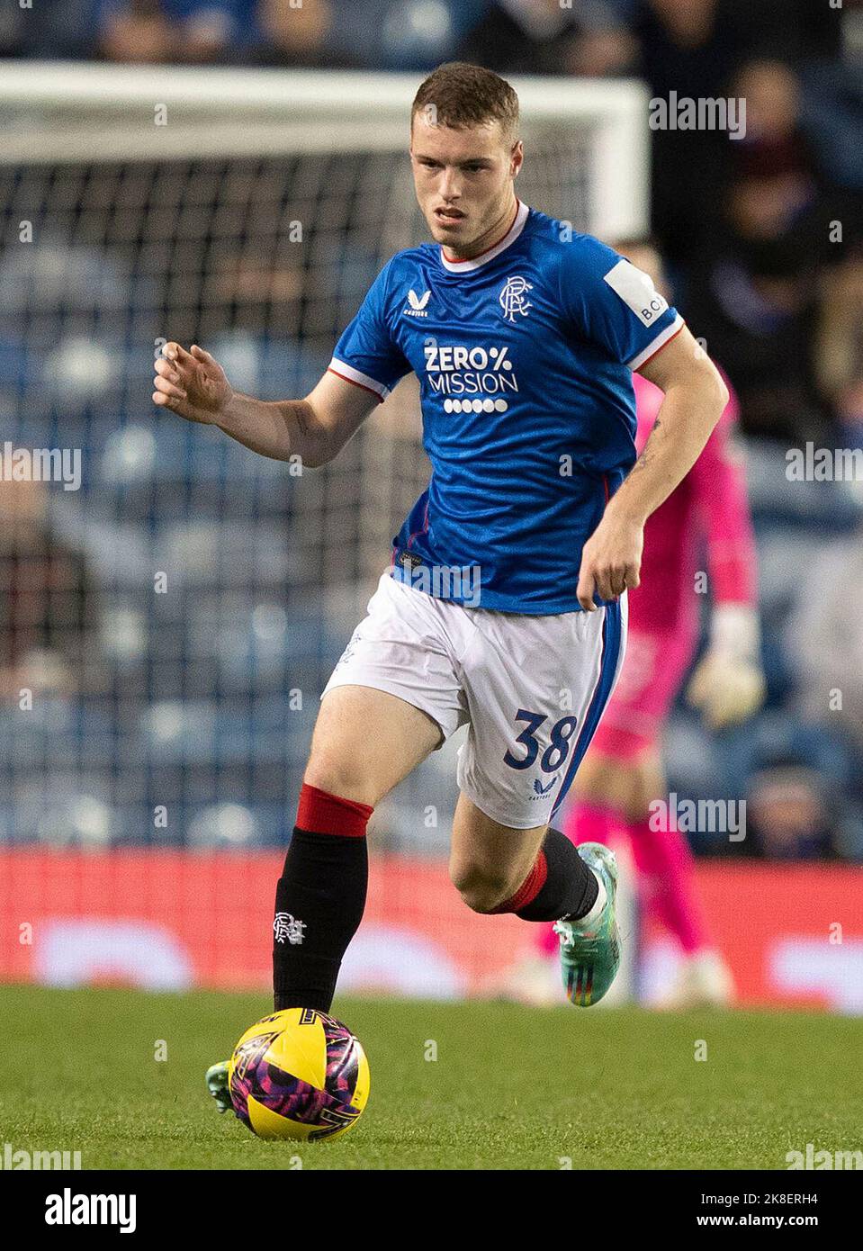 Rangers' Leon King during the Premier Sports Cup quarter final match at Ibrox Stadium, Glasgow
