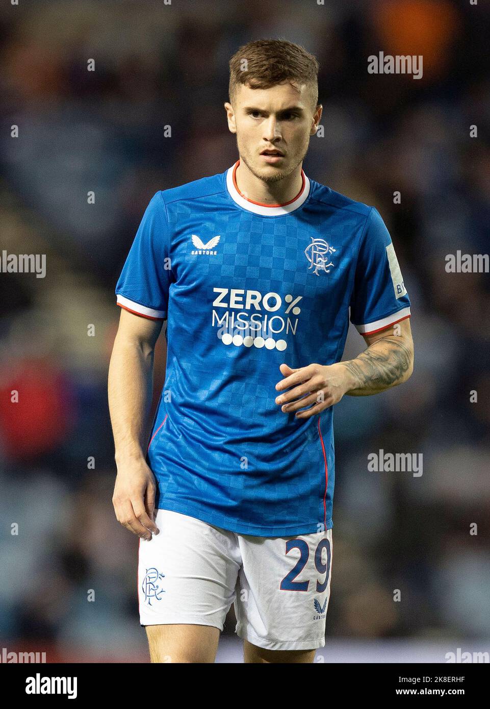 Rangers' Charlie McCann during the Premier Sports Cup quarter final match at Ibrox Stadium
