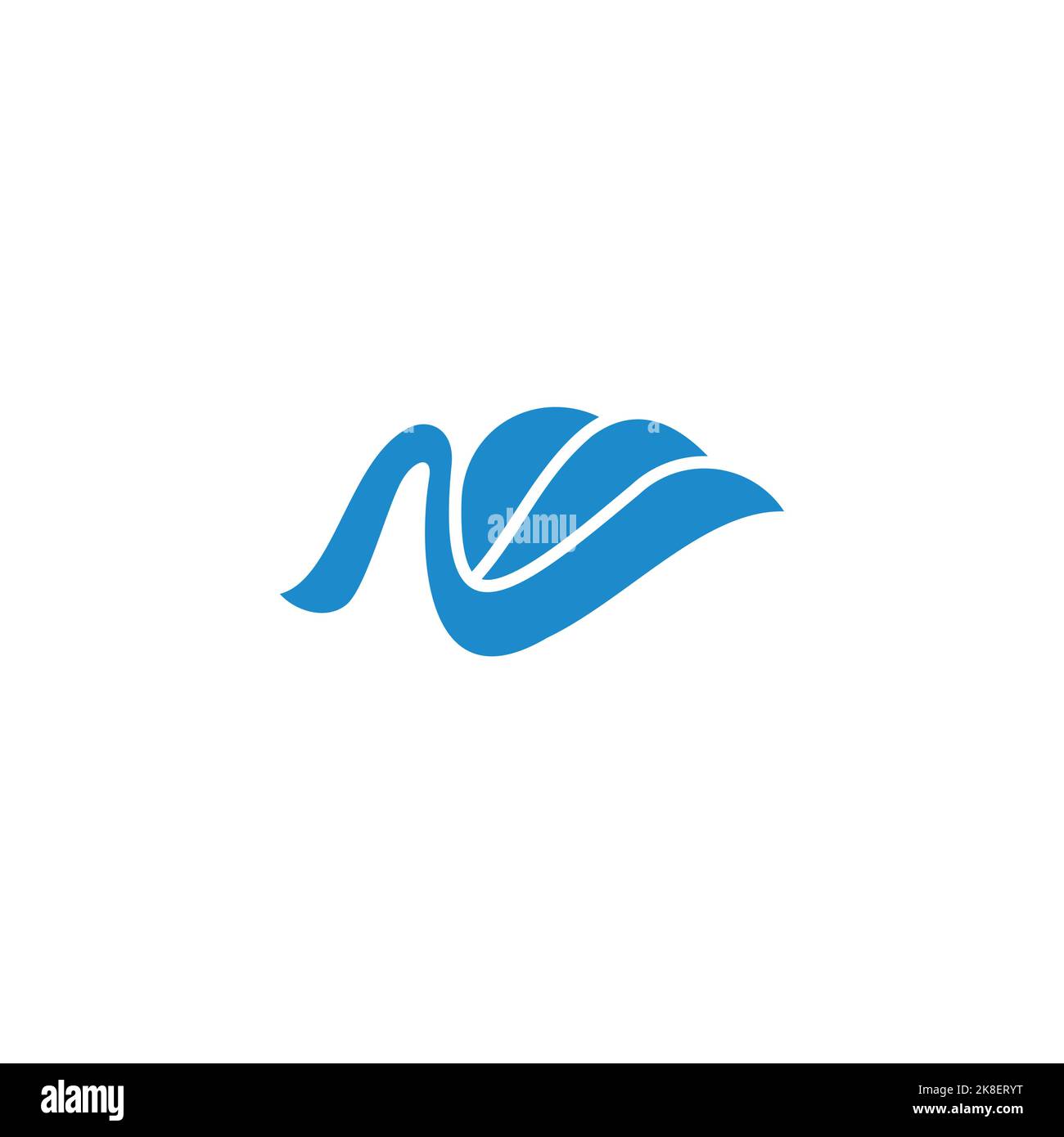curves motion splash waves blue logo vector Stock Vector