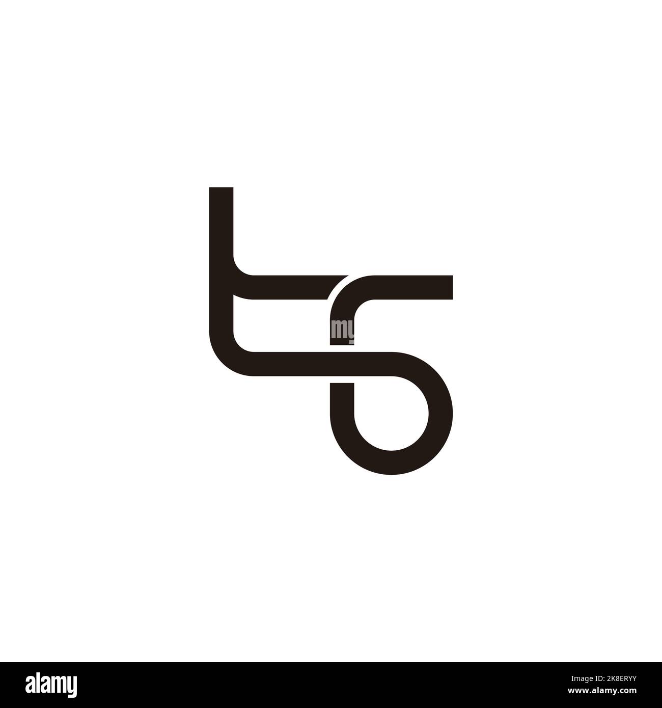 letter tg loop linked line logo vector Stock Vector