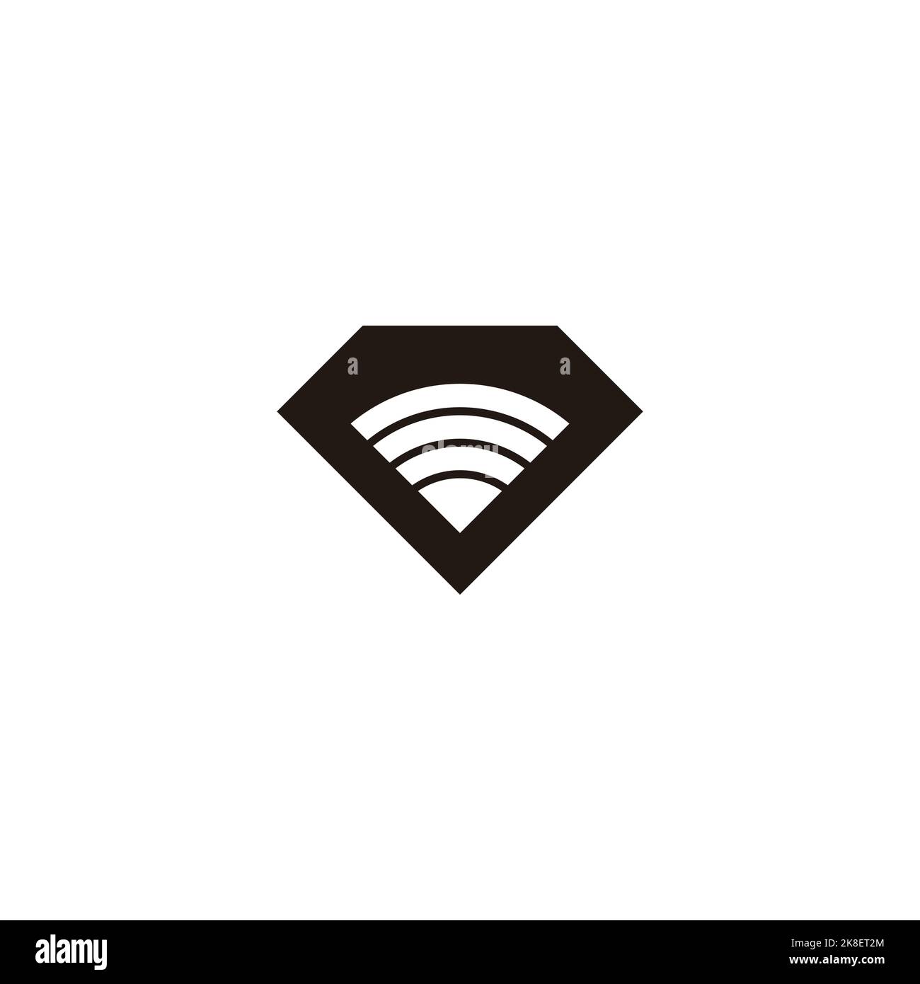 stripes geometric signal diamond logo vector Stock Vector