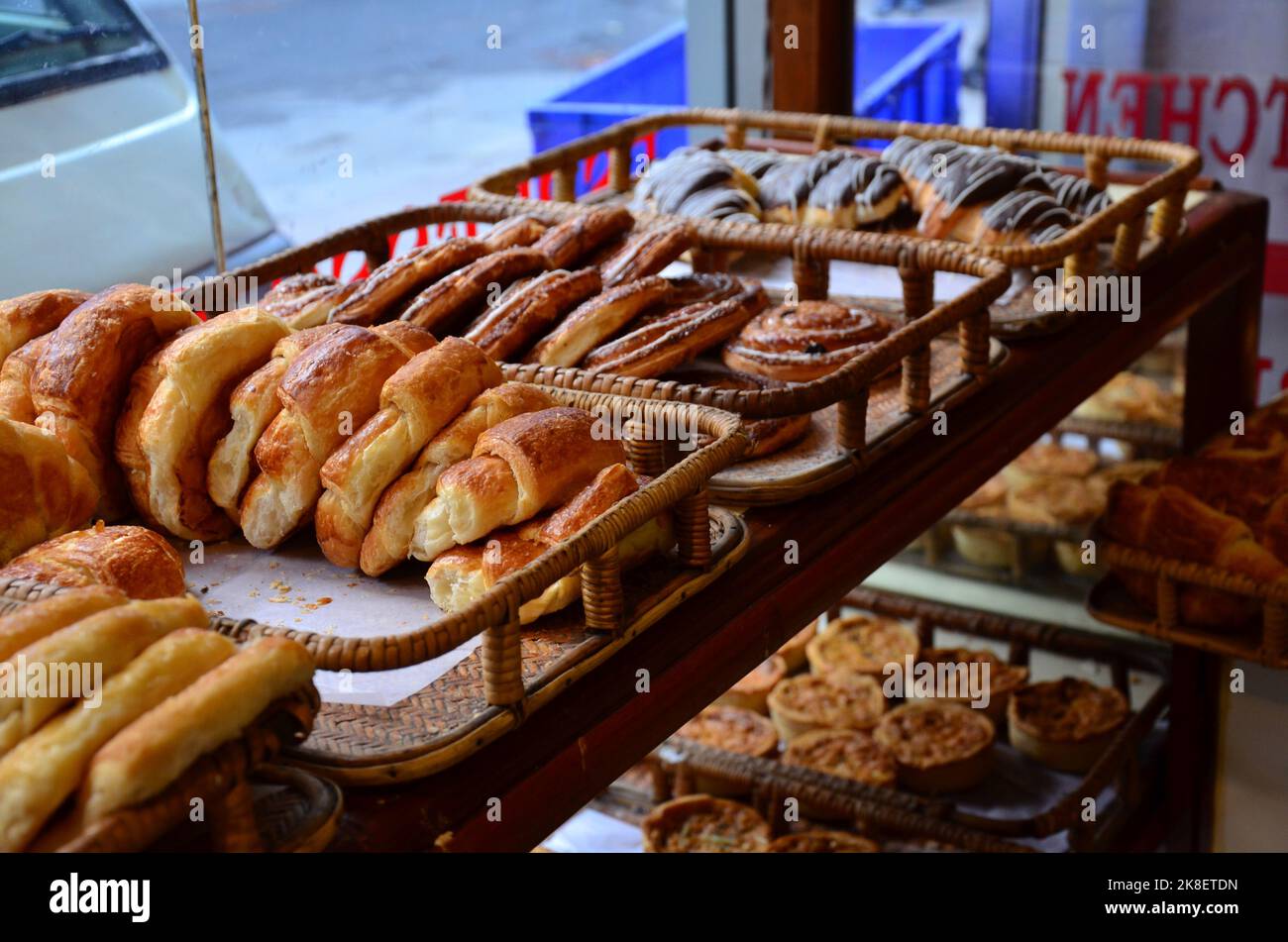 Homemade bread bun and cake sweet dessert bakery shop of nepalese for