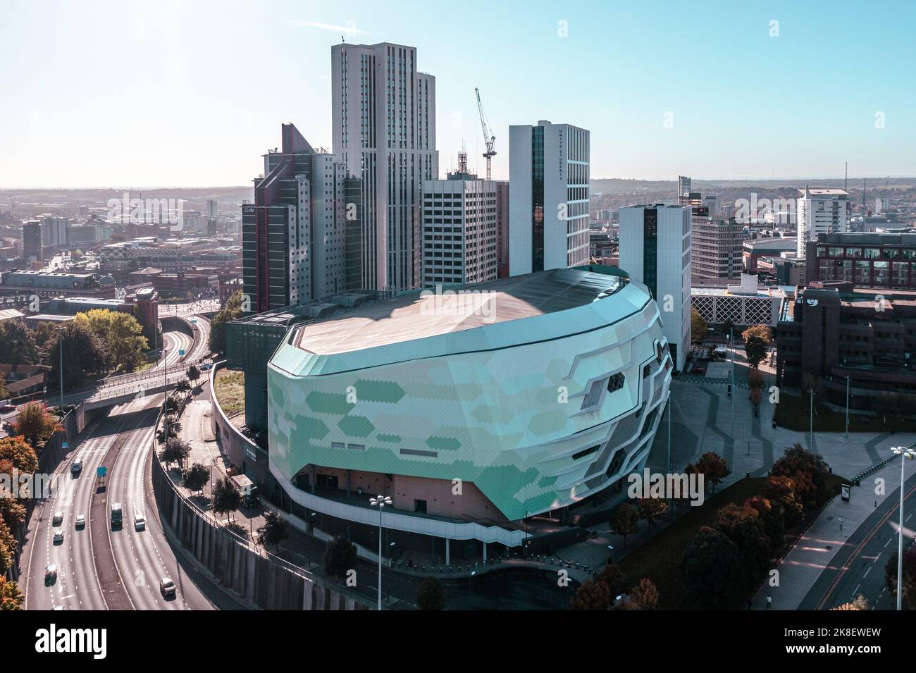 FIRST DIRECT ARENA, LEEDS, UK OCTOBER 13, 2022. An aerial view of The