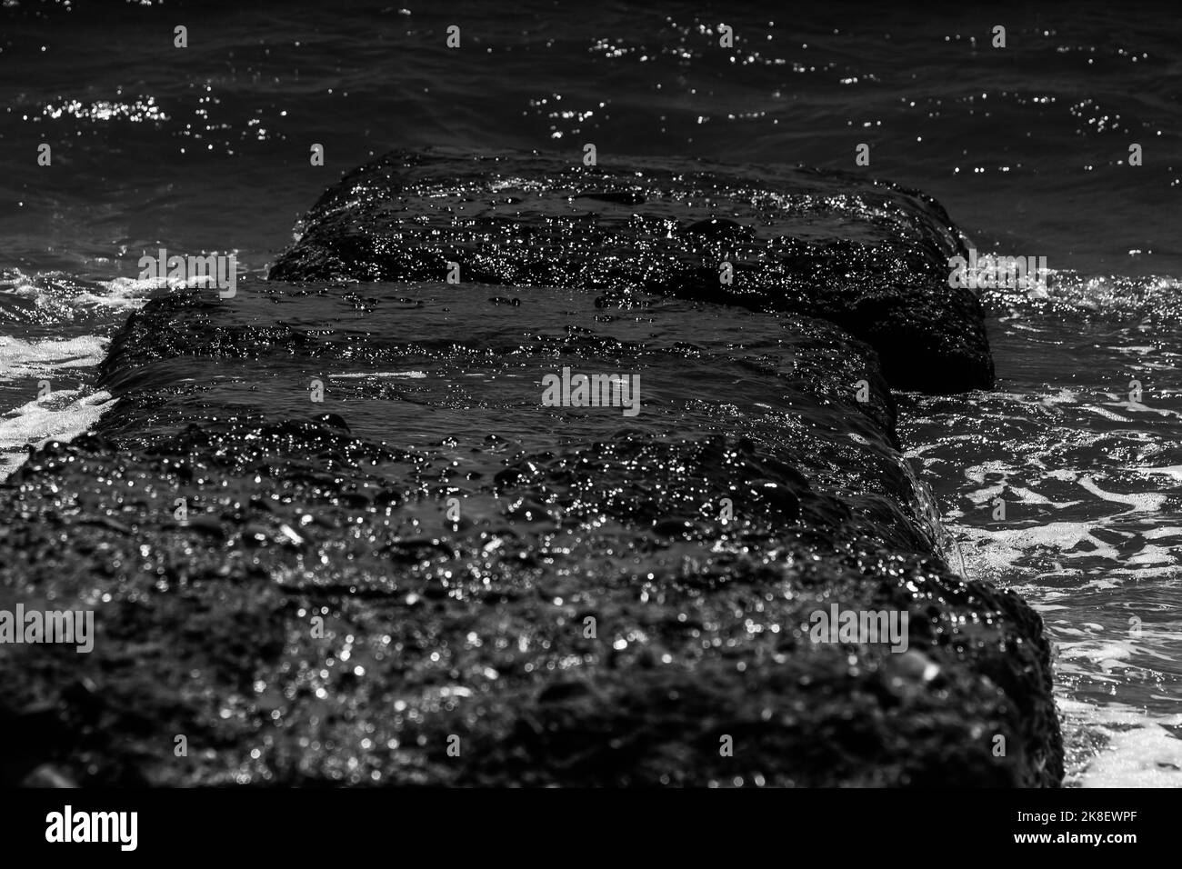 Sea water foam detail Black and White Stock Photos & Images - Alamy