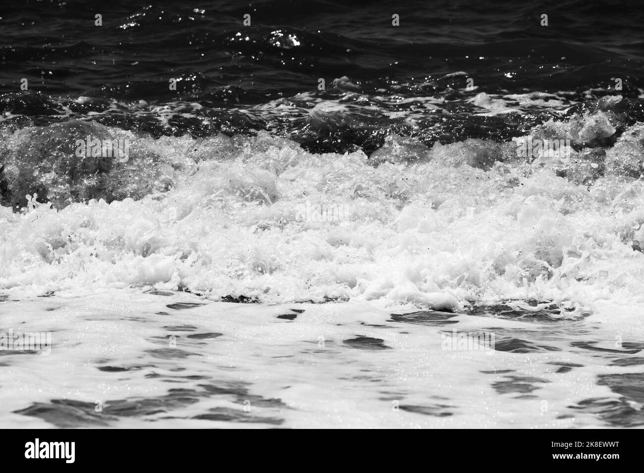 Romance sand beach sea water Black and White Stock Photos & Images - Alamy