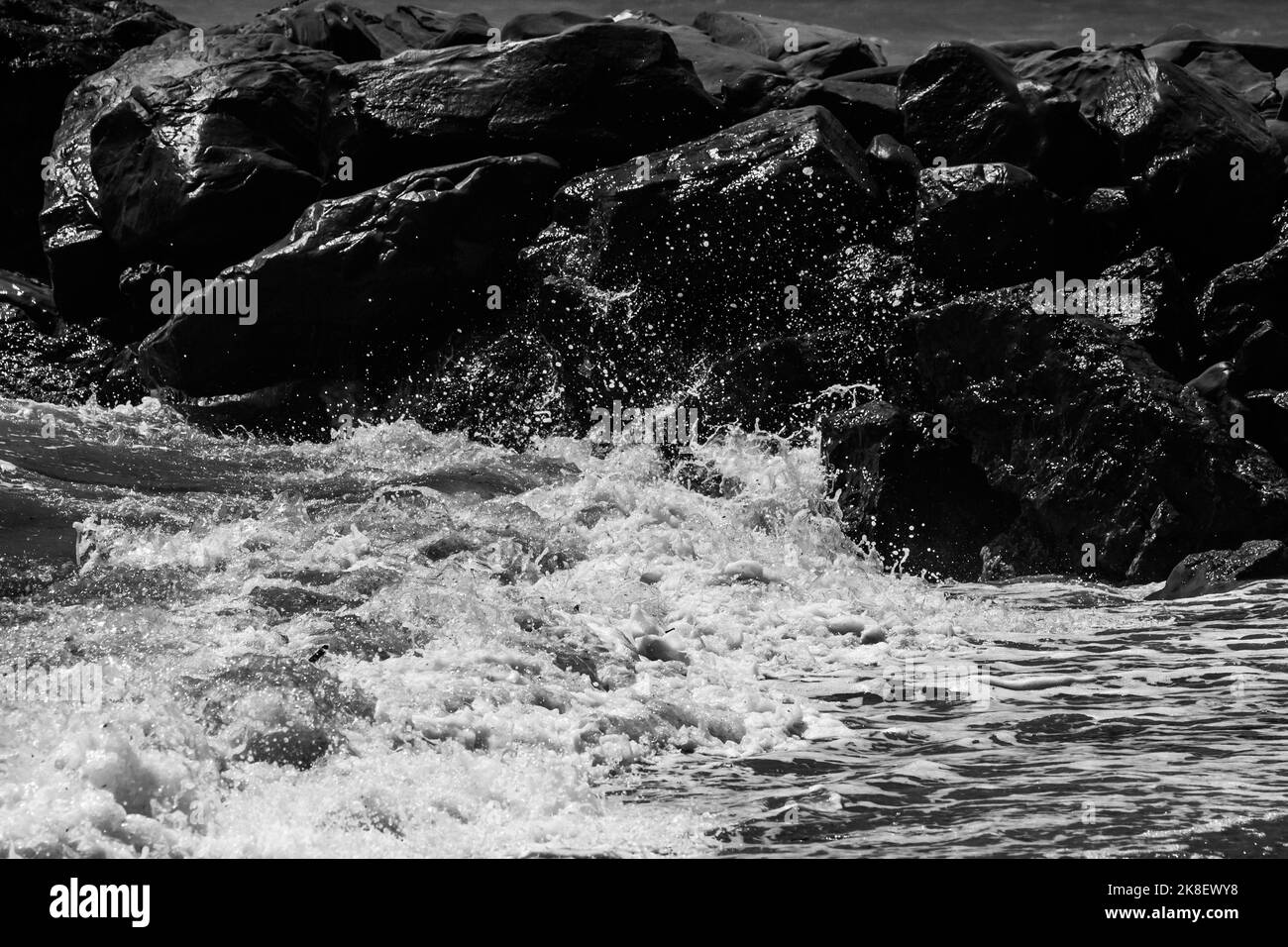 Sea water foam detail Black and White Stock Photos & Images - Alamy