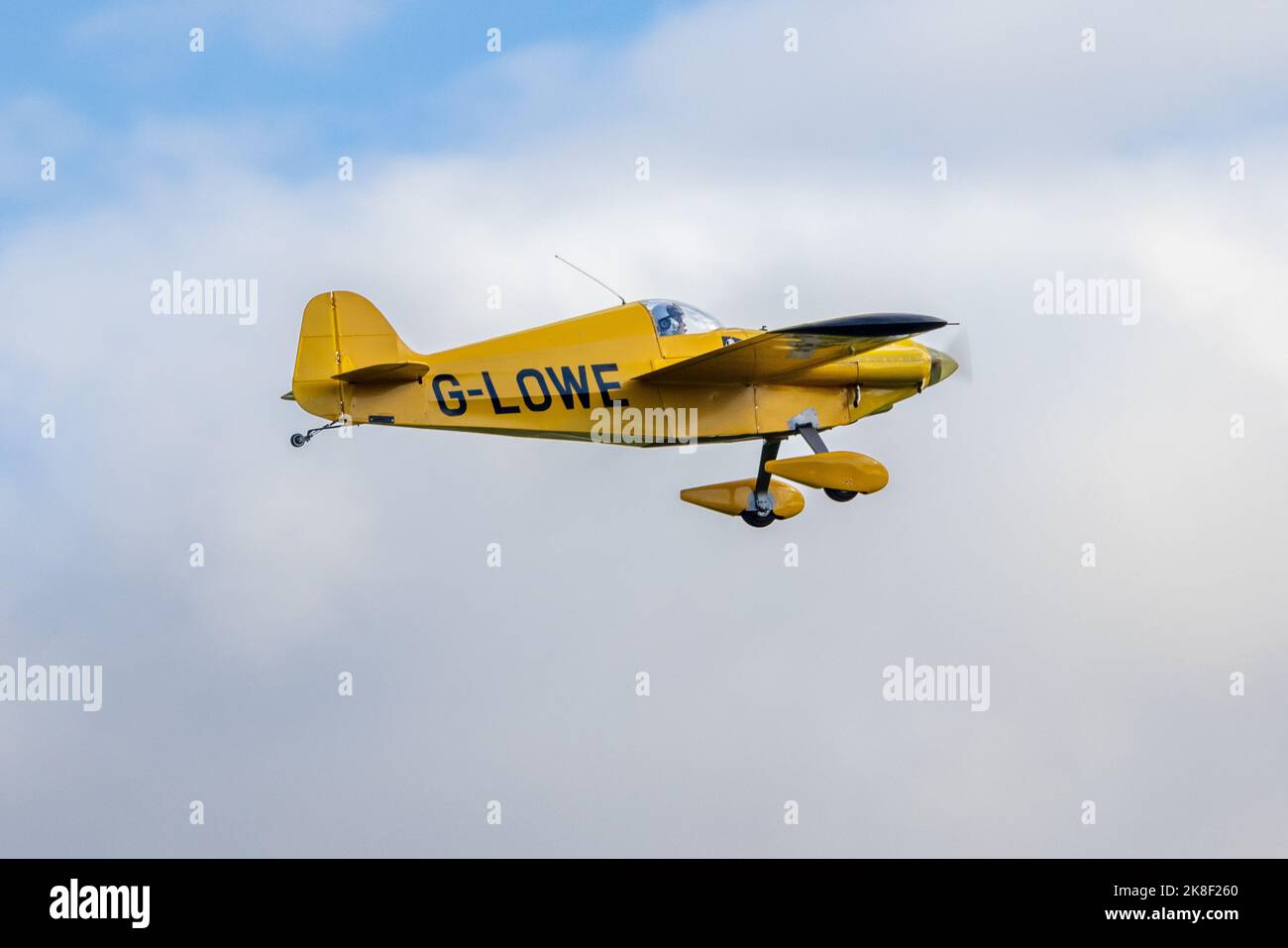 Monnett Sonerai ‘G-LOWE’ Formula-V racer airborne at the Race Day ...