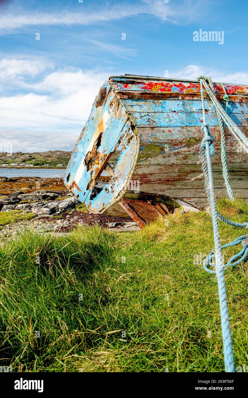 An old Ship wreck near Clifden (Ireland) Stock Photo
