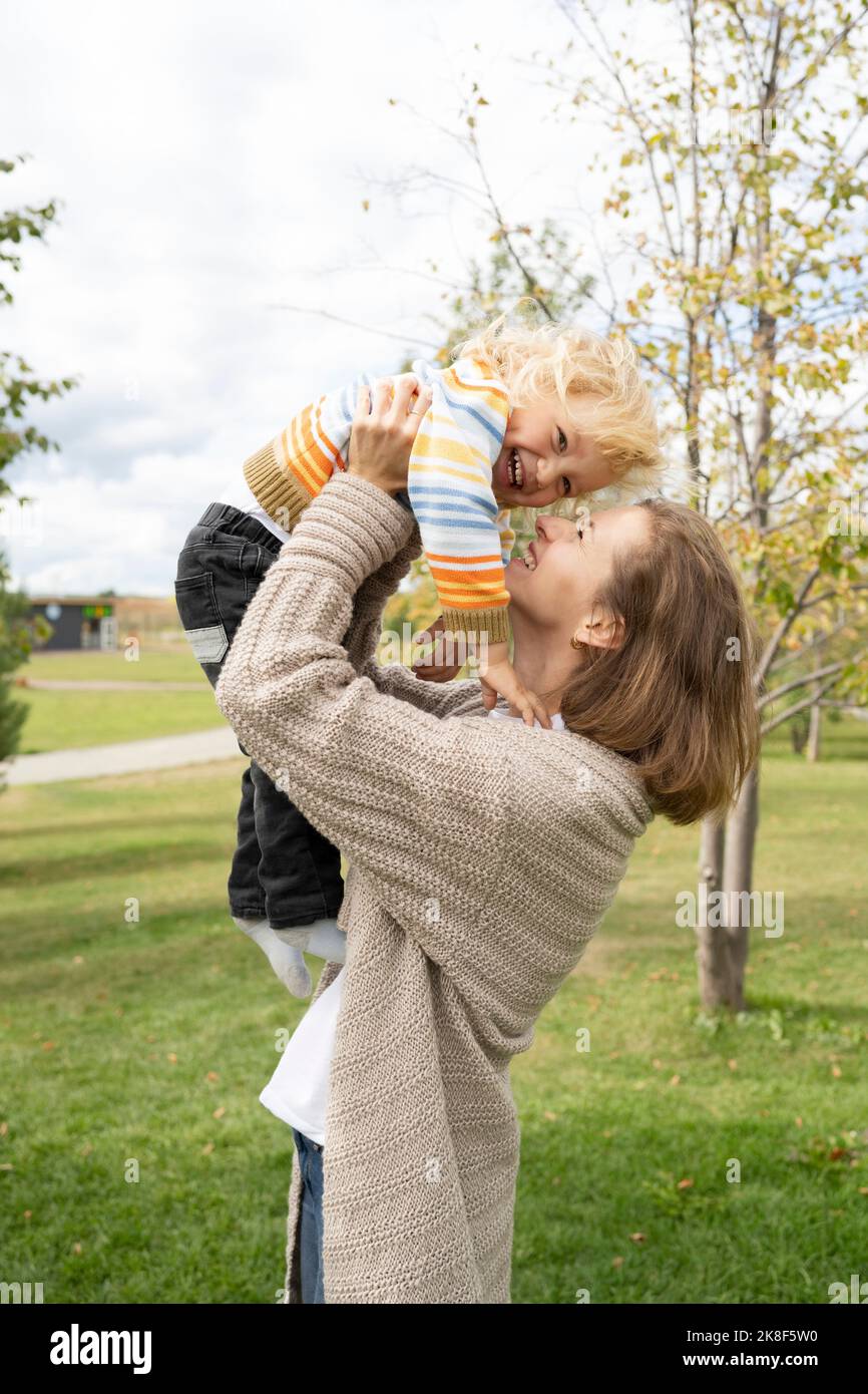 Portrait cheerful mother son hi-res stock photography and images - Alamy