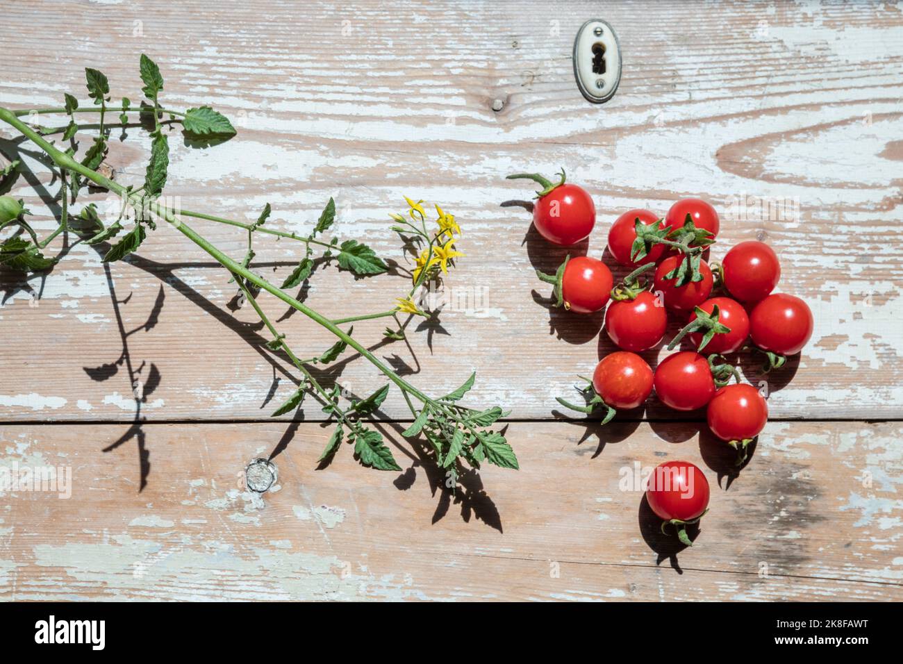 Cherry lying on wooden hi-res stock photography and images - Alamy