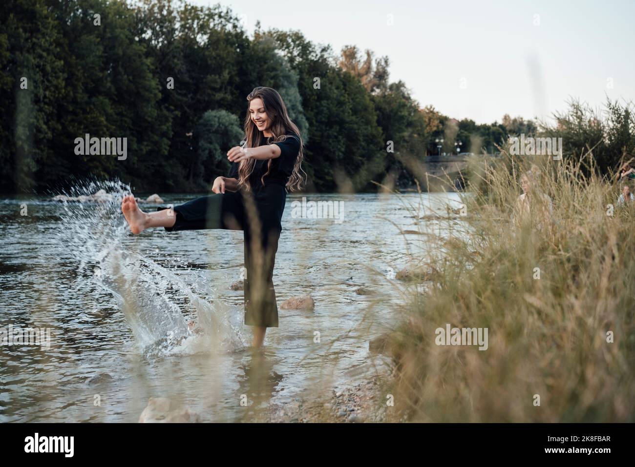 Splashing water woman hi-res stock photography and images - Alamy