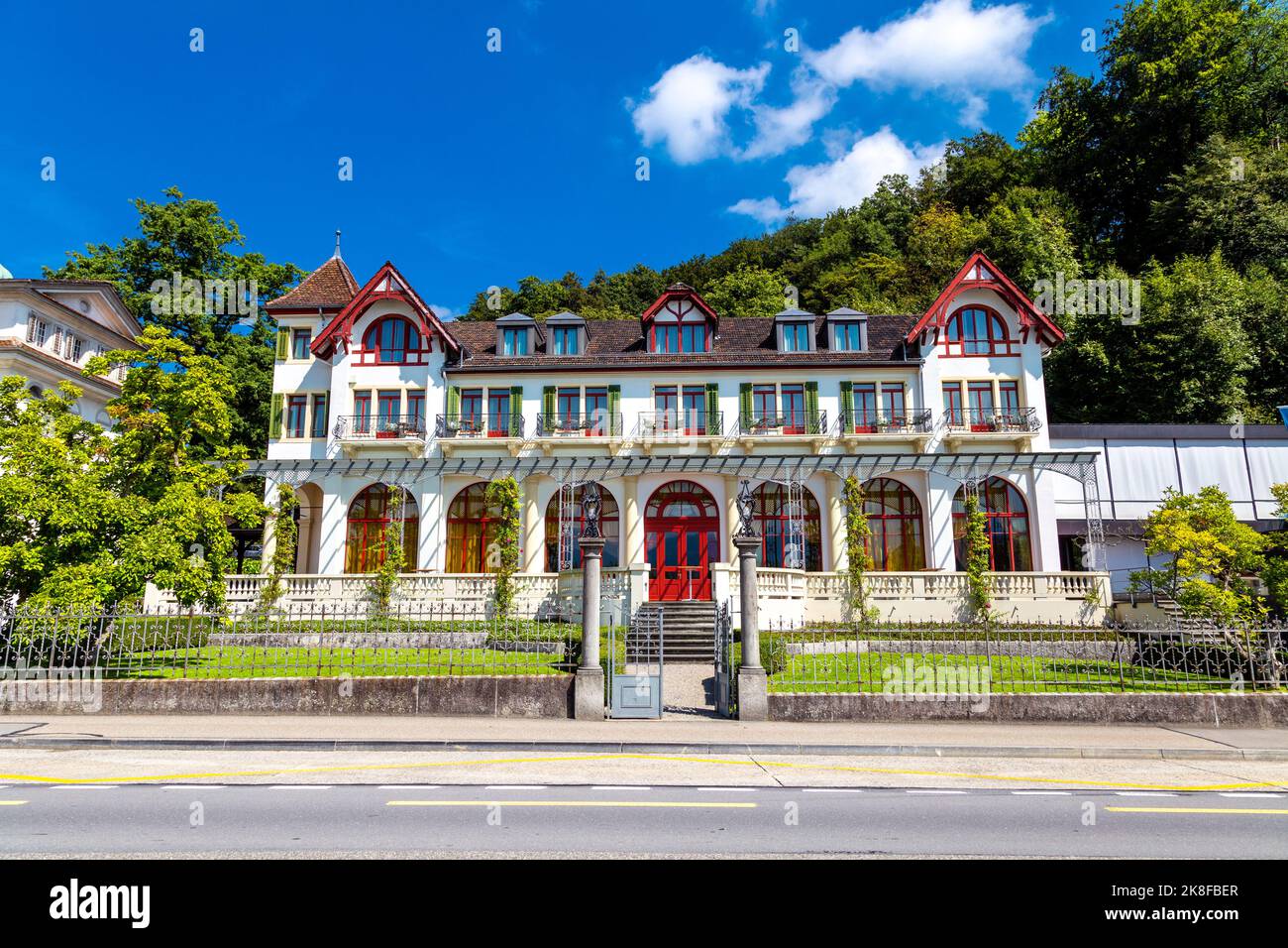 Exterior of Hotel Seeburg Luzern, Lucerne, Switzerland Stock Photo