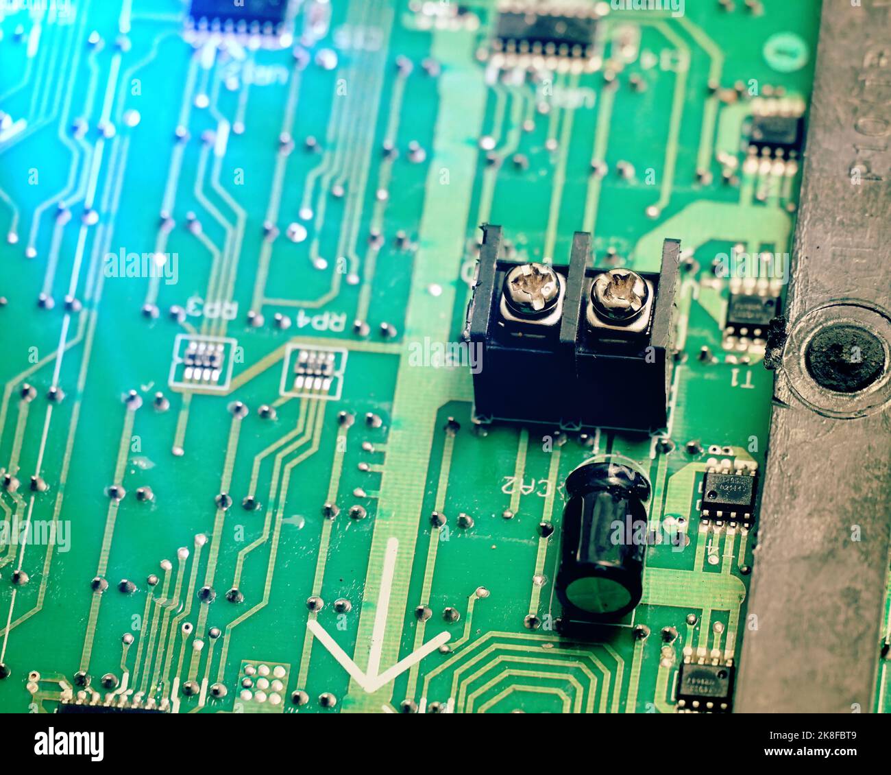 Electronic circuit board close up Stock Photo - Alamy
