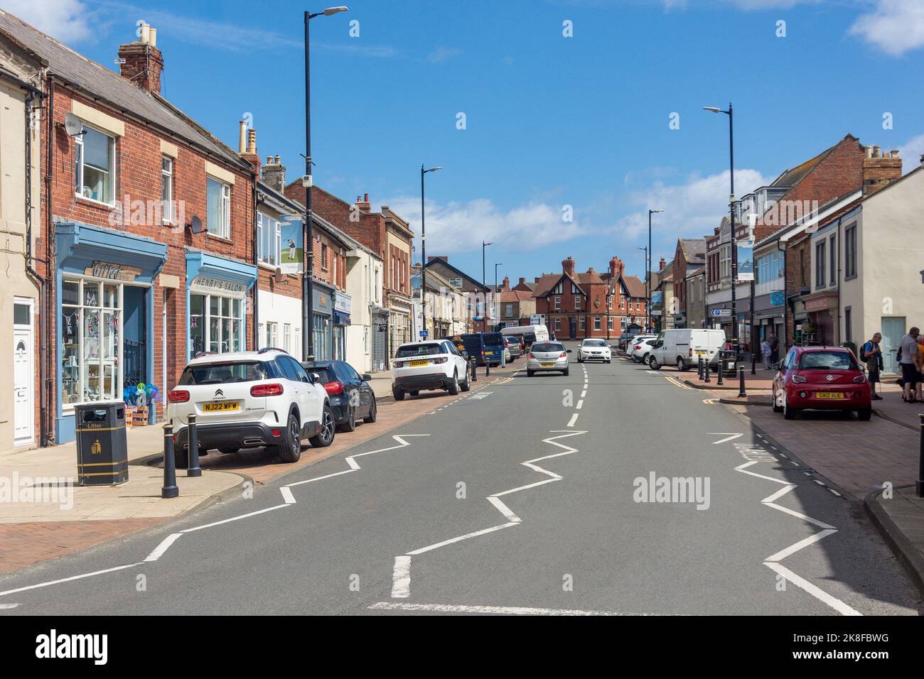 Front Street, Newbiggen-by-the-Sea, Northumberland, England, United Kingdom Stock Photo