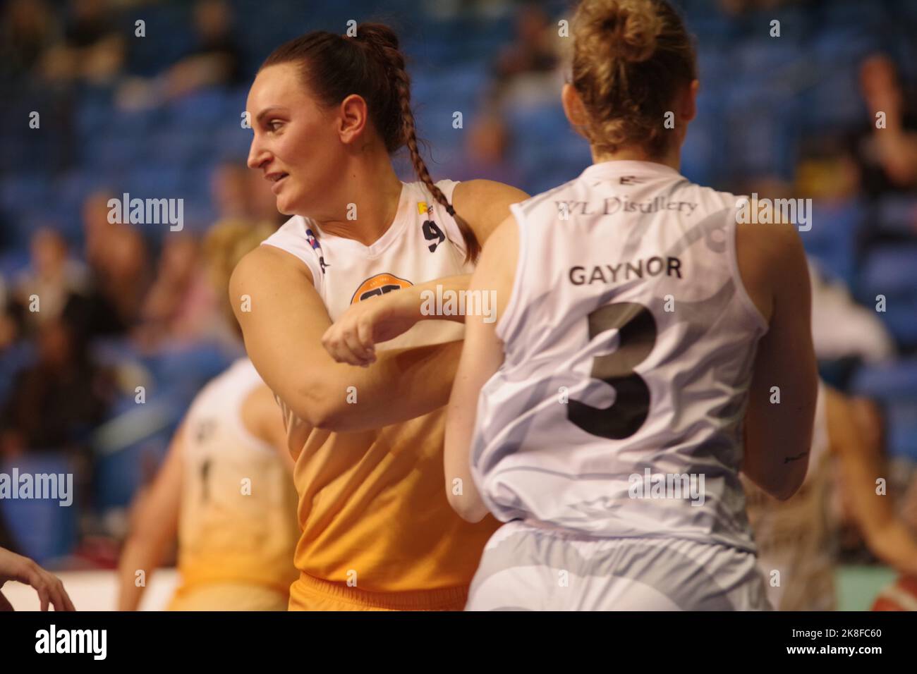 Sheffield, England, 23 October 2022. Helen Naylor playing for Sheffield Hatters against Newcastle Eagles in a WBBL match at Ponds Forge. Credit: Colin Edwards/Alamy Live News. Stock Photo