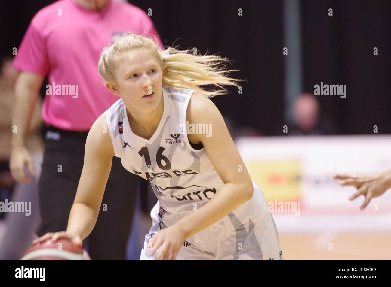 Sheffield, England, 23 October 2022. Mollie Arnold playing for Newcastle Eagles against Sheffield Hatters in a WBBL match at Ponds Forge. Credit: Colin Edwards/Alamy Live News. Stock Photo