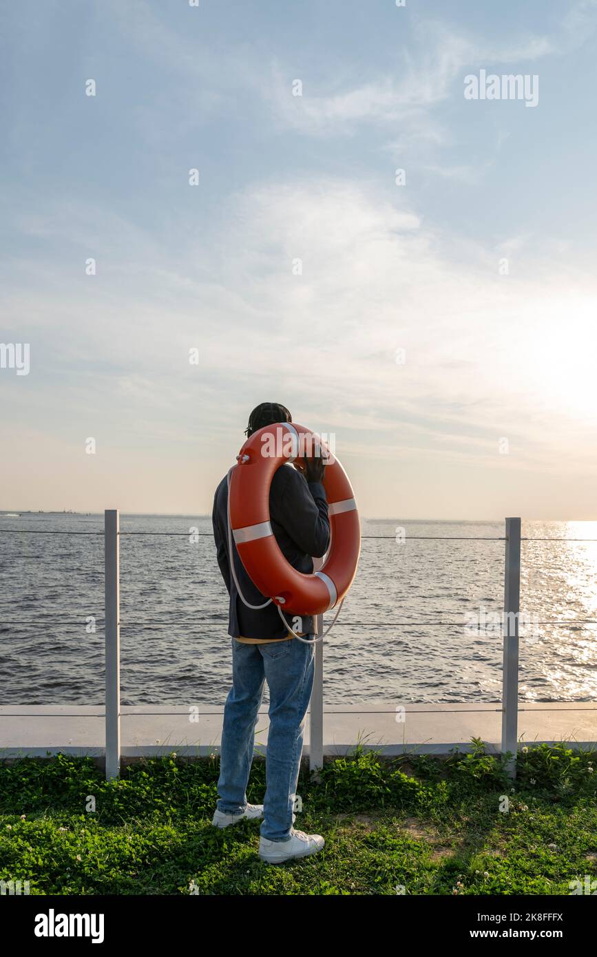 Lifeguard rear view hi-res stock photography and images - Alamy