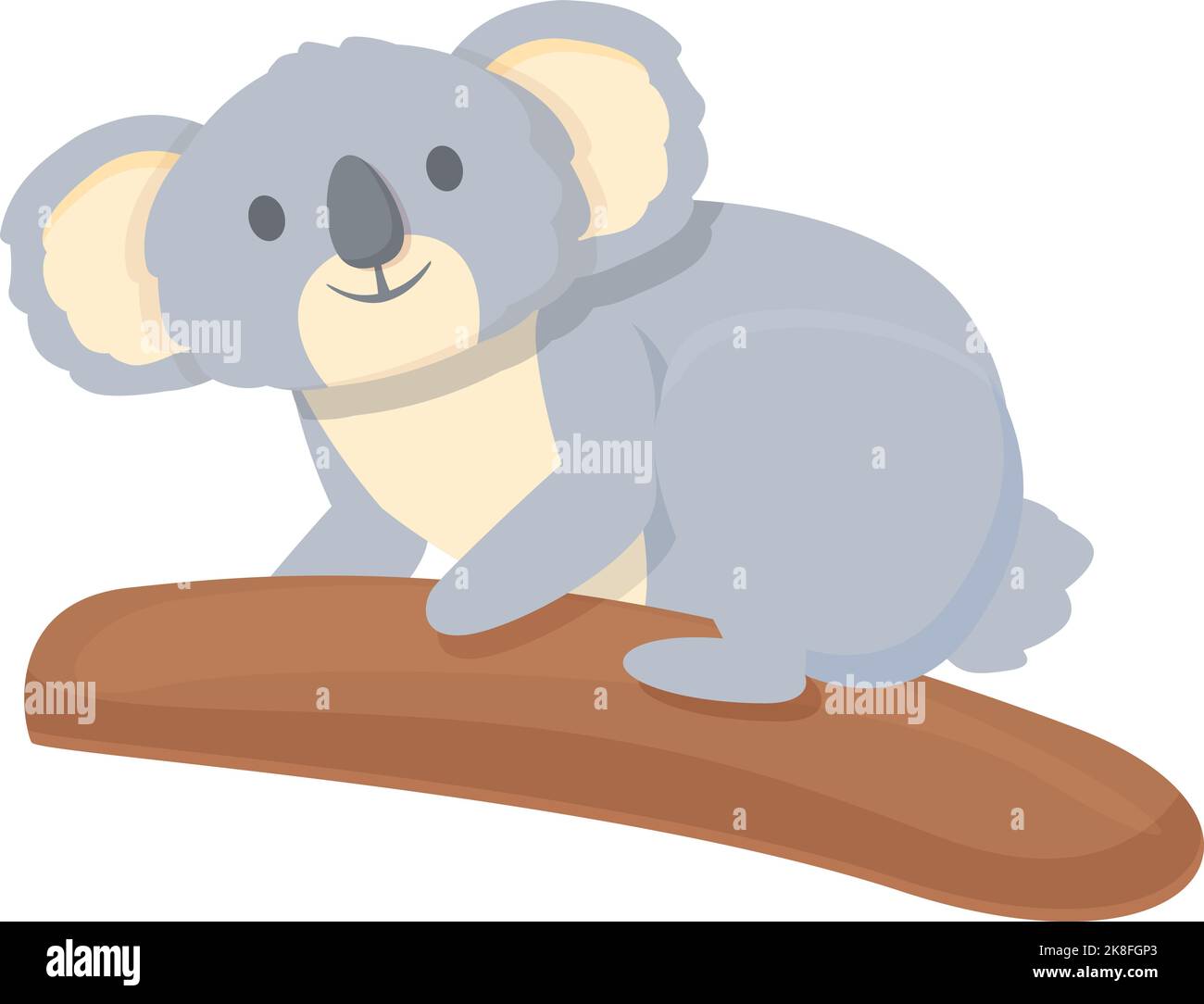 Koala child on tree icon cartoon vector. Cute animal. Sleep baby Stock ...