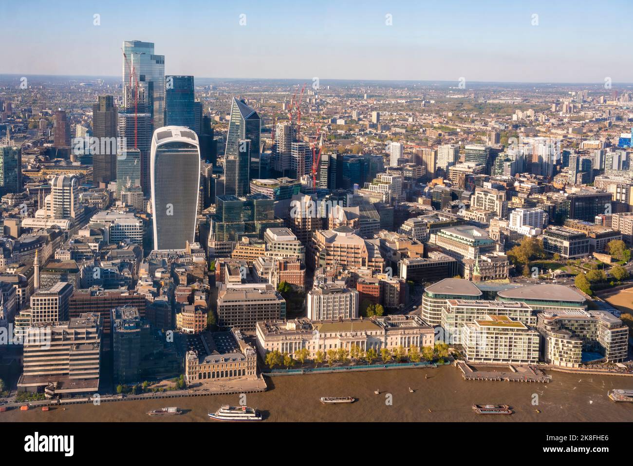 UK, England, London, Elevated view of City of London Stock Photo - Alamy