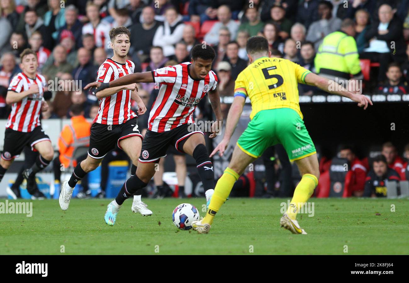 Sheffield, UK. 22nd Oct, 2022. Rhian Brewster Of Sheffield United Takes ...