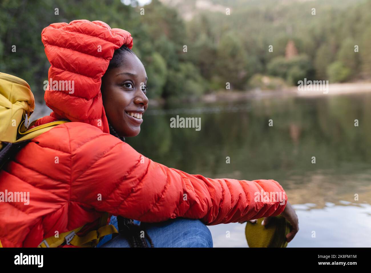 Woman hood lake hi-res stock photography and images - Alamy