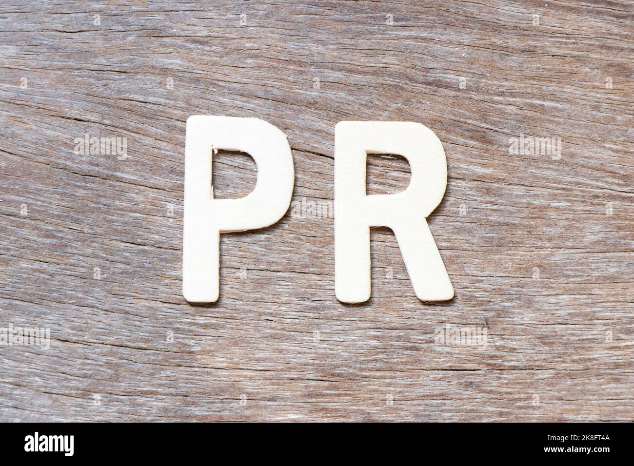 Alphabet letter in word PR (Abbreviation of purchase requisition or