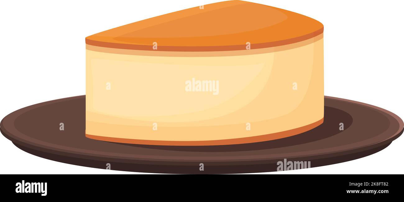 Cheesecake icon cartoon vector. Food dish. Fruit plate Stock Vector