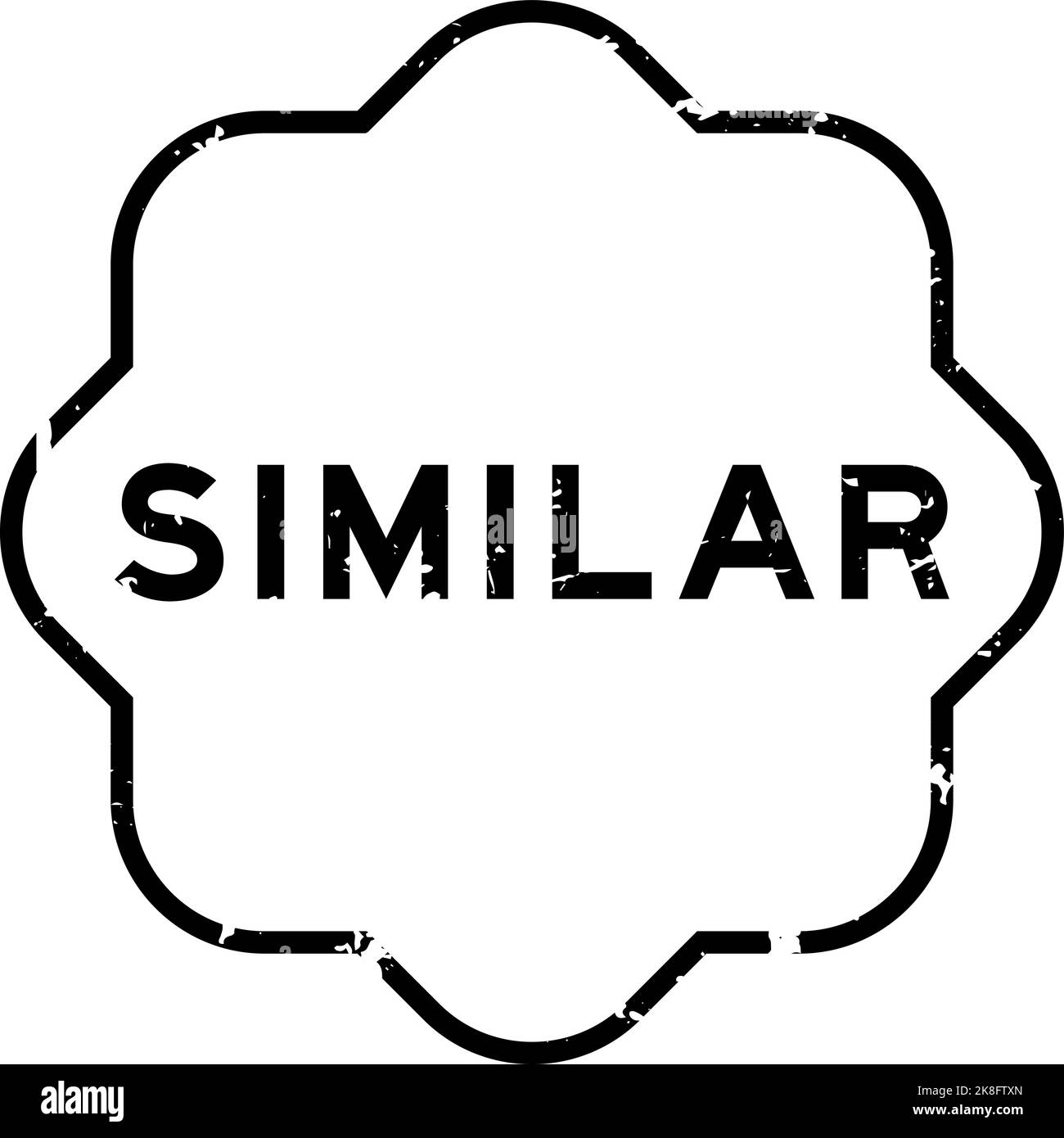 Grunge black similar word rubber seal stamp on white background Stock Vector