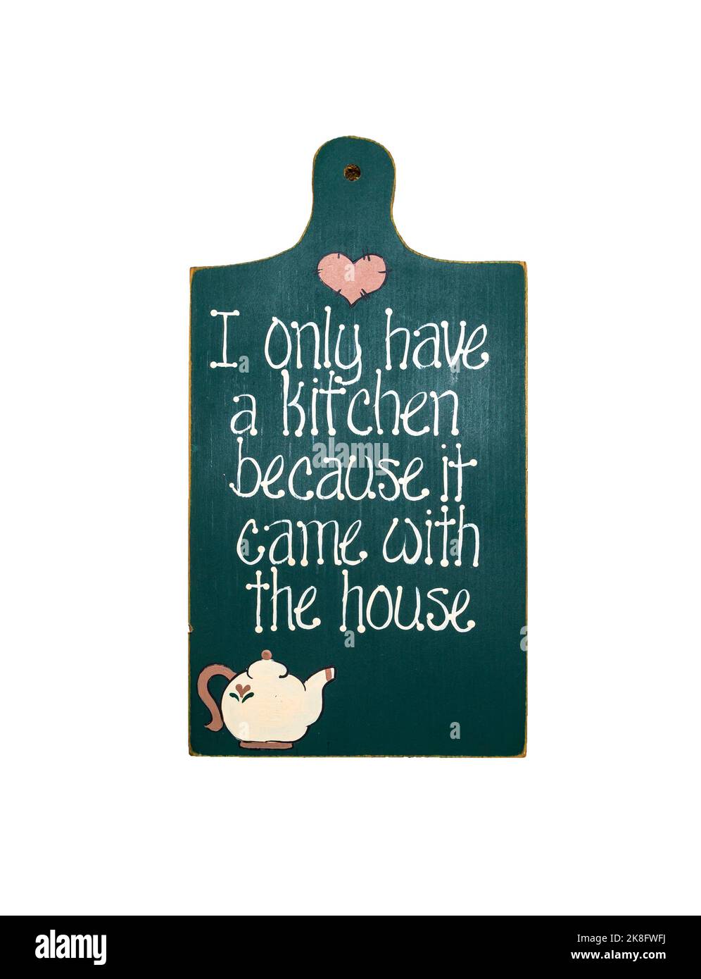 Amusing caption on small wall plaque Stock Photo Alamy