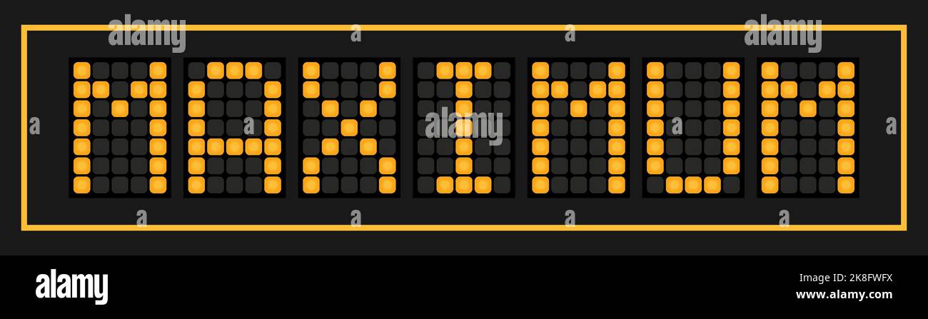 Orange color led banner in word maximum on black background Stock ...