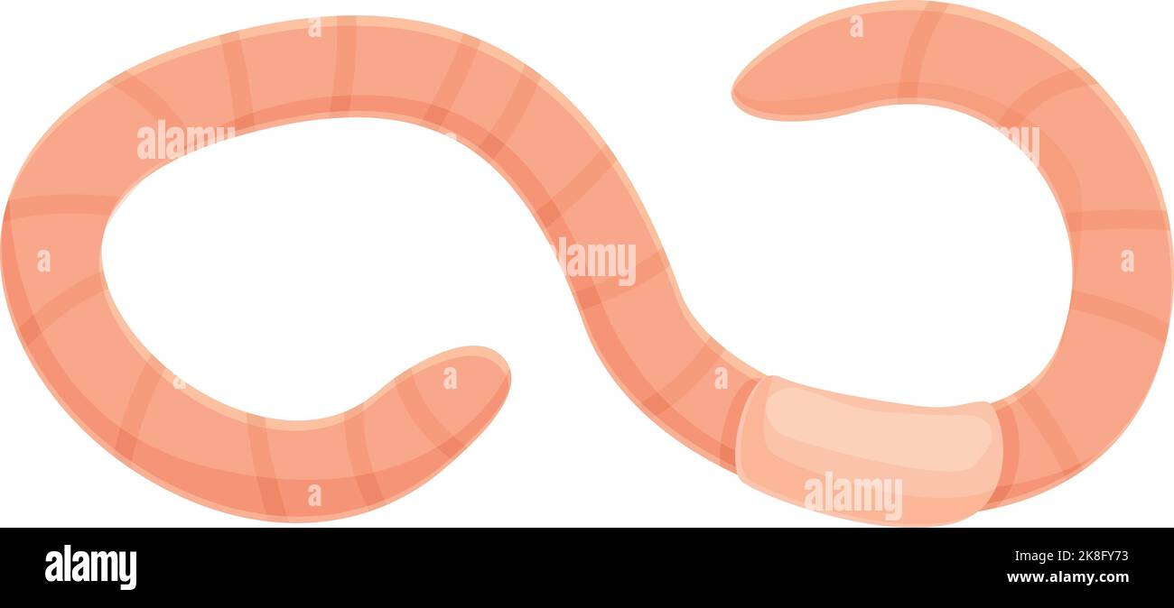 Earthworm icon cartoon vector. Soil worm. Red mascot Stock Vector Image ...
