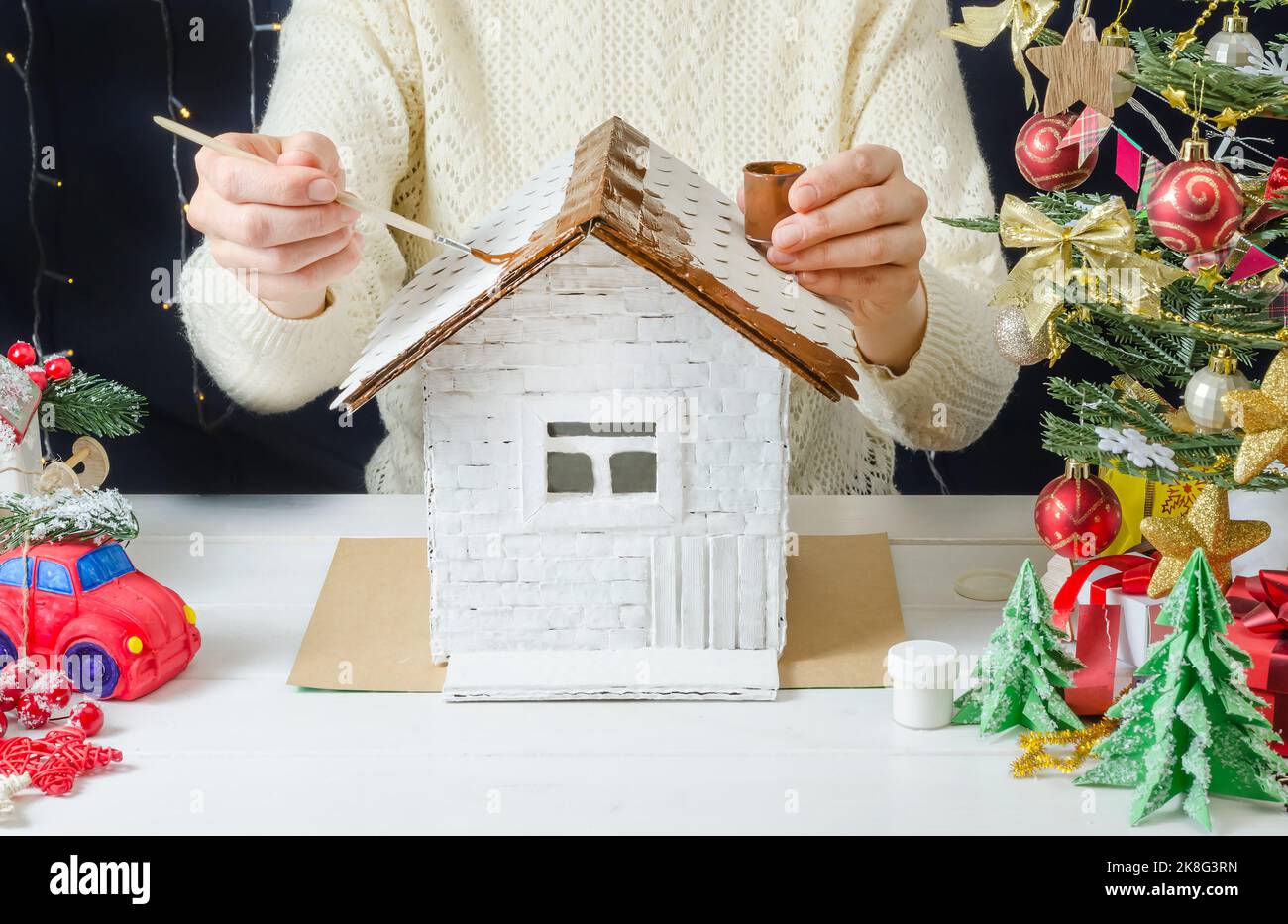 Step-by-step photo instructions for making a Christmas decor - a ...