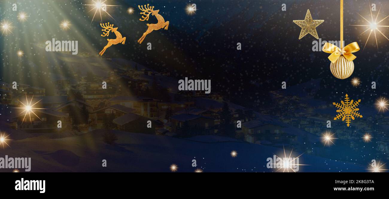 Merry Christmas and happy new year 2023 greeting card with christmas ...