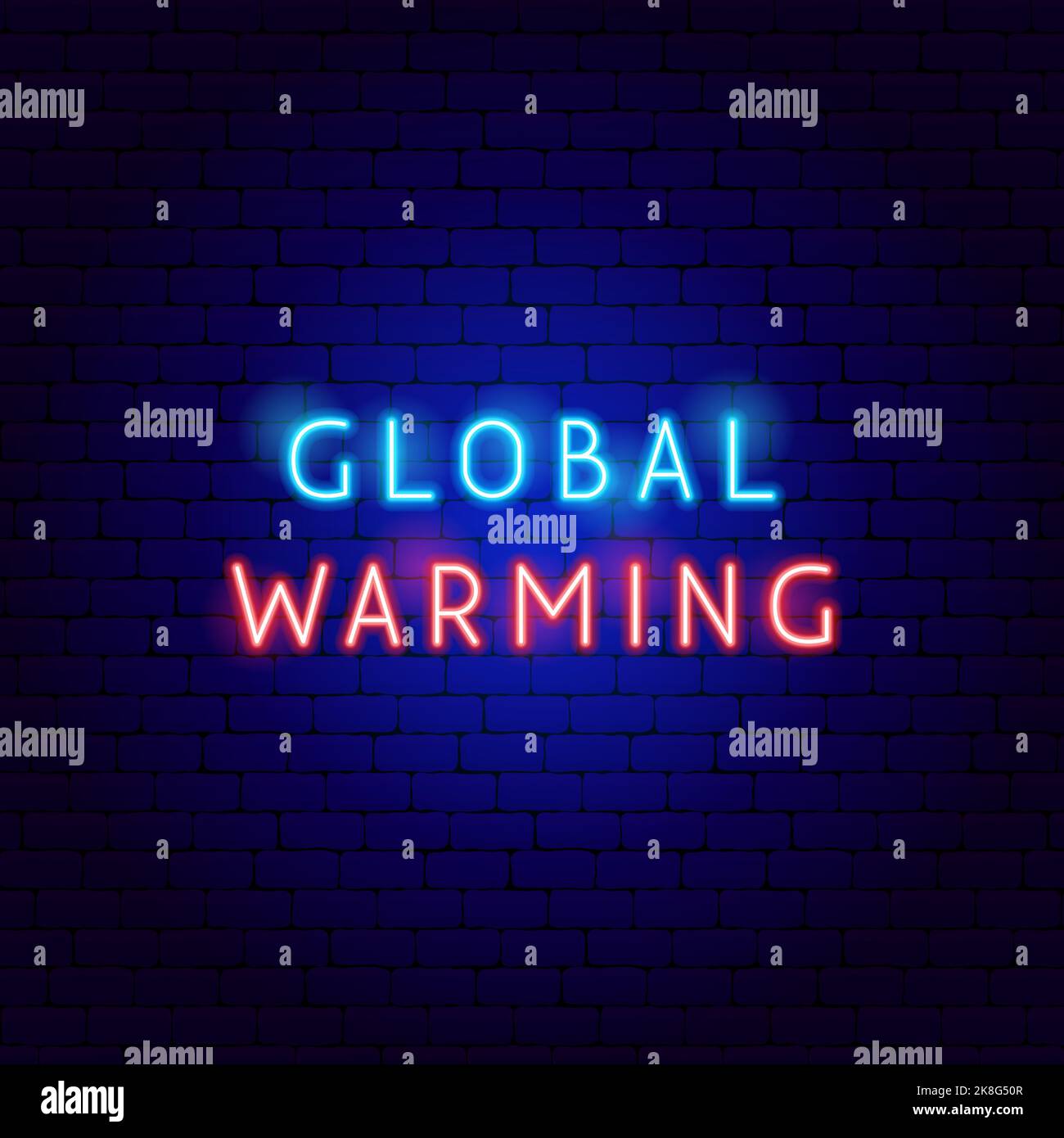 global-warming-neon-text-stock-vector-image-art-alamy