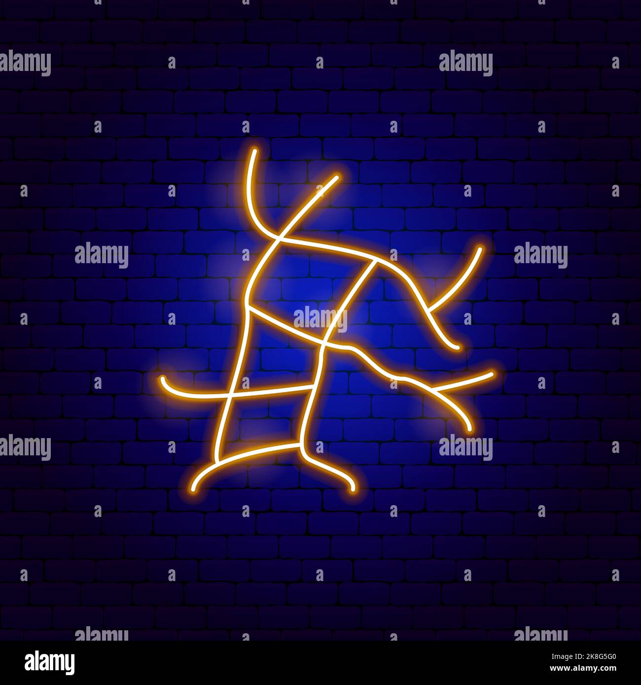 Dry Land Neon Sign Stock Vector