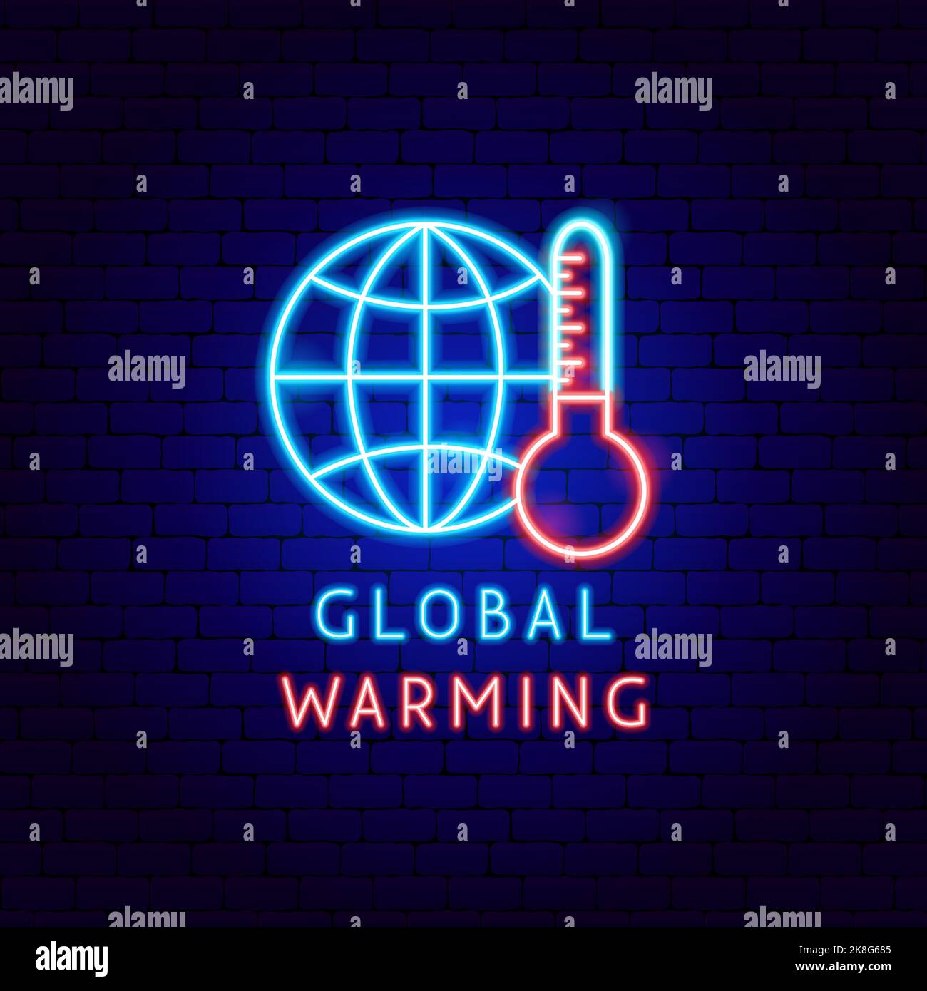 global-warming-neon-label-stock-vector-image-art-alamy