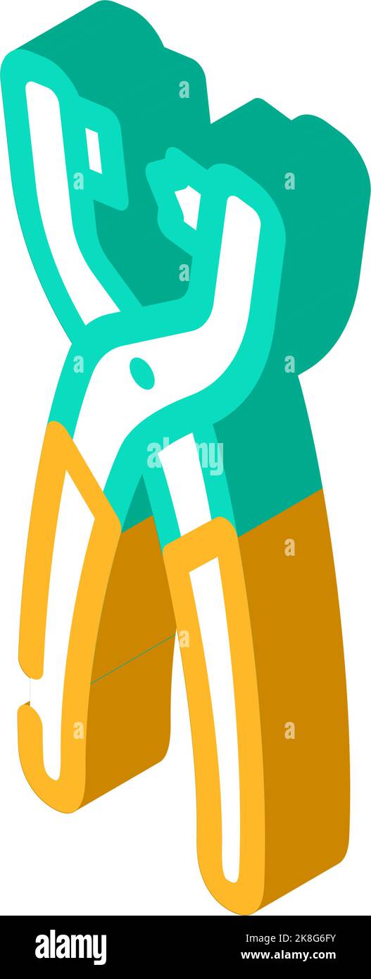 eyelet pliers isometric icon vector illustration Stock Vector Image ...
